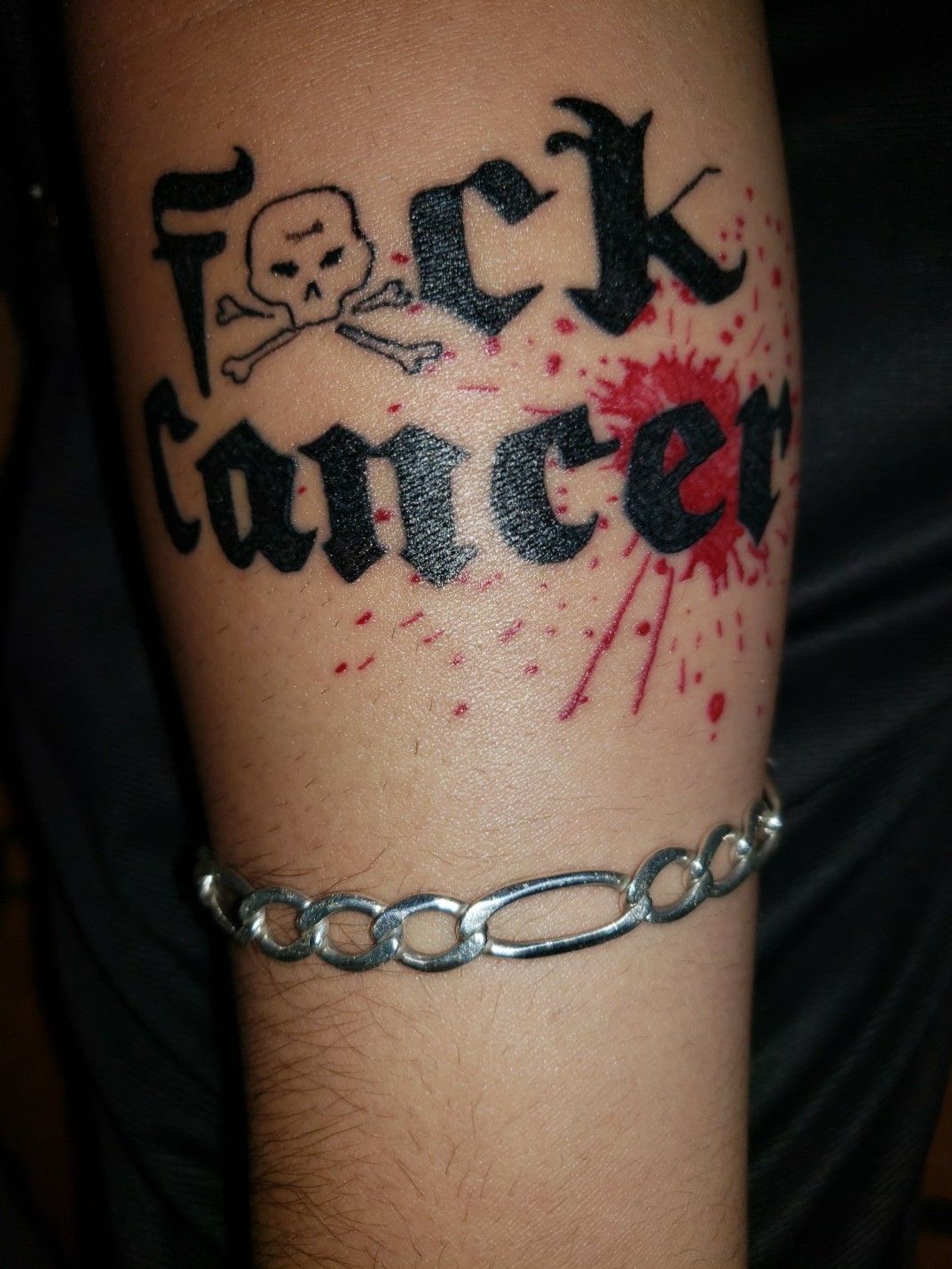 Fuck Cancer Writing Tattoo