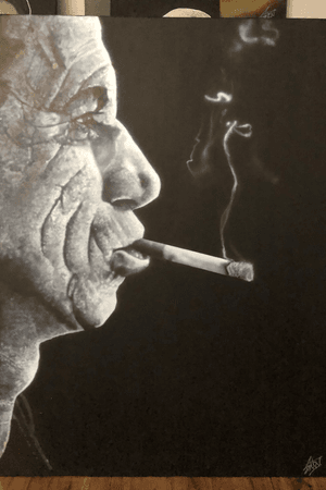 Keith Richards -airbrush on canvas