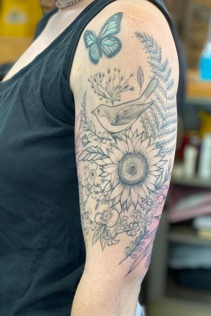 Half sleeve - Done by Amamda Wubbe at Jurassic Ink