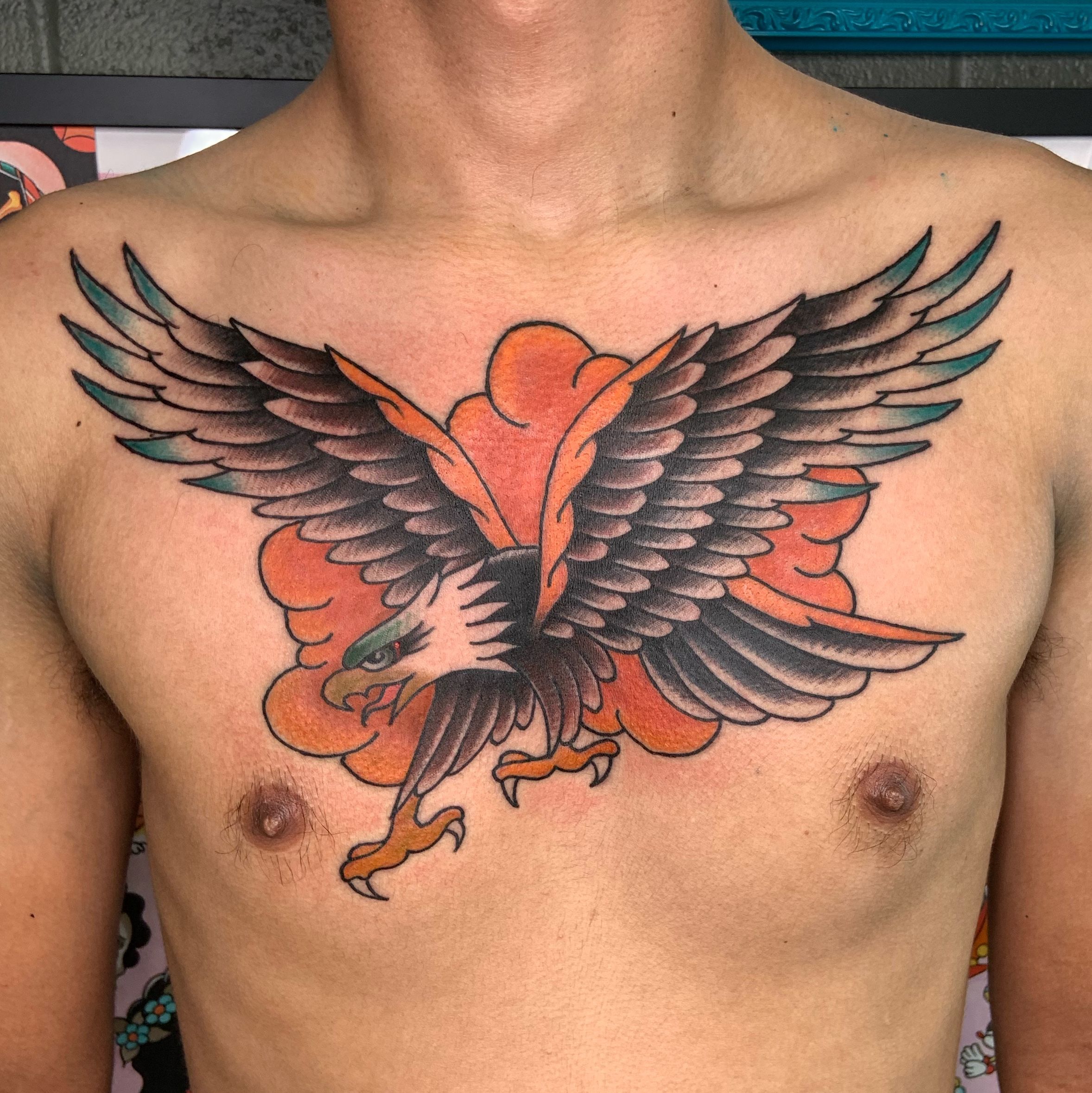 Tattoo uploaded by Noksi • Harpy eagle chest. #noksi #noksitattoo