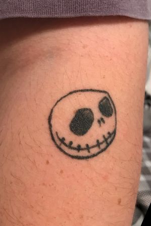 Jack Skellington flash tattoo done on a Friday the 13th. Artist: Jay Boss