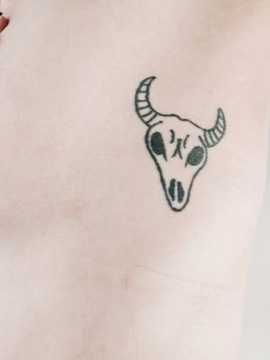 First tattoo - ribcage. I drew the skull and just walked in, didn't have time for me so booked in a week later 