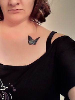#butterfly #butterflytattoo #chest #chesttattoo #fly #flying #beautiful #girly #girlytattoo #insect 