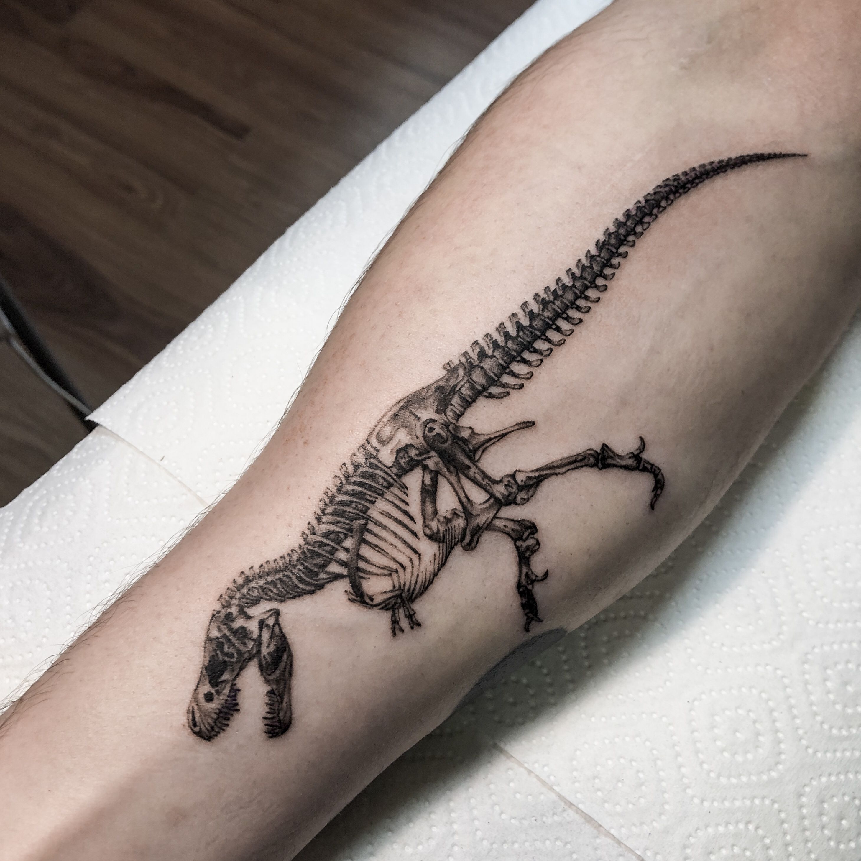 Dinosaur Skeleton Tattoo by tstctc on DeviantArt