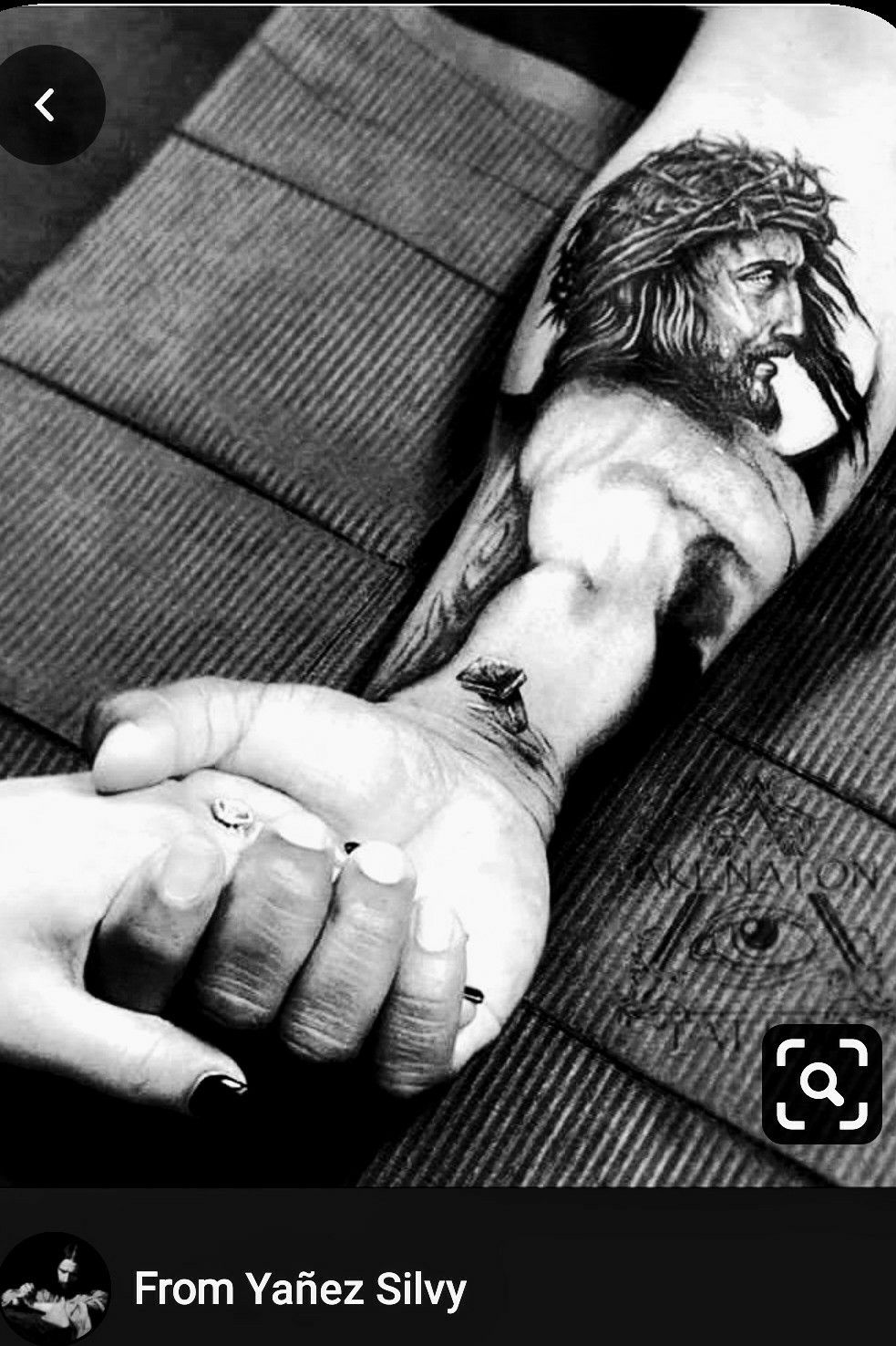 Jesus Christ on a Cross Tattoo  nail in real persons wrist  rtattoo