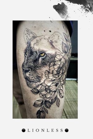 second sitting lioness with flowers to complete for info and appointments contact me in private