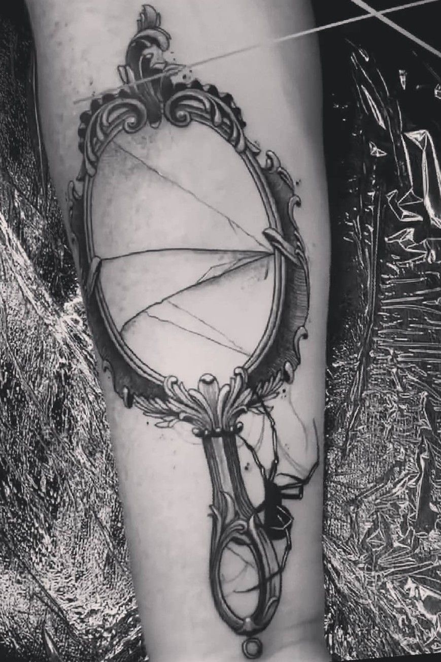 Image result for zentangle hand held mirror  Mirror tattoos Framed tattoo  Vintage mirror tattoo