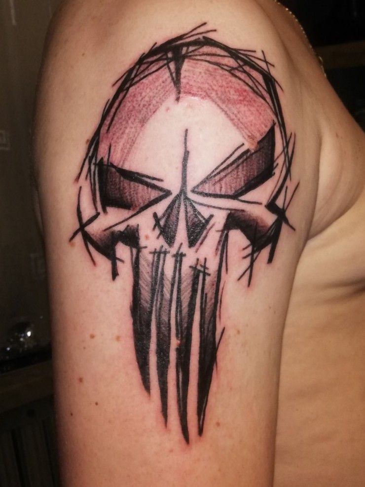 Don't tread on me Punisher Skull Sticker - Redneck Nation