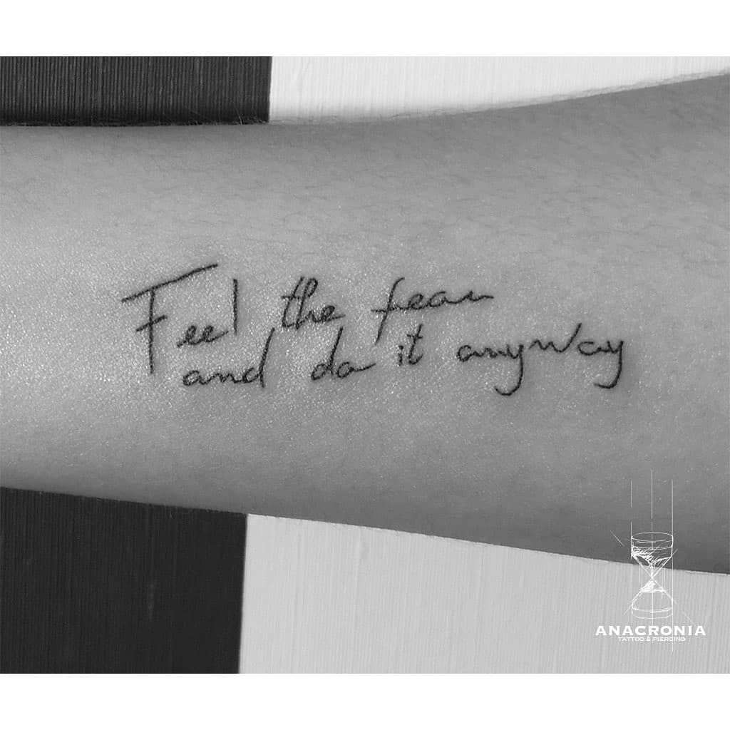 Feel the fear and do it anywayQuick Tattoo  YouTube