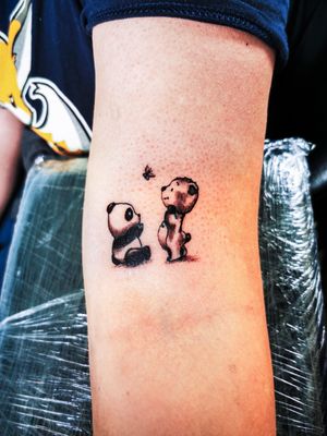 Tattoo for my little nephew and niece.Their first toys when they were born. 