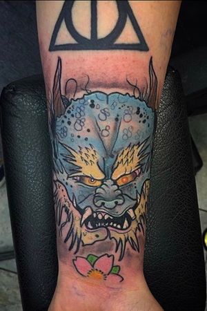 Oni demon on my lower left forearm. 