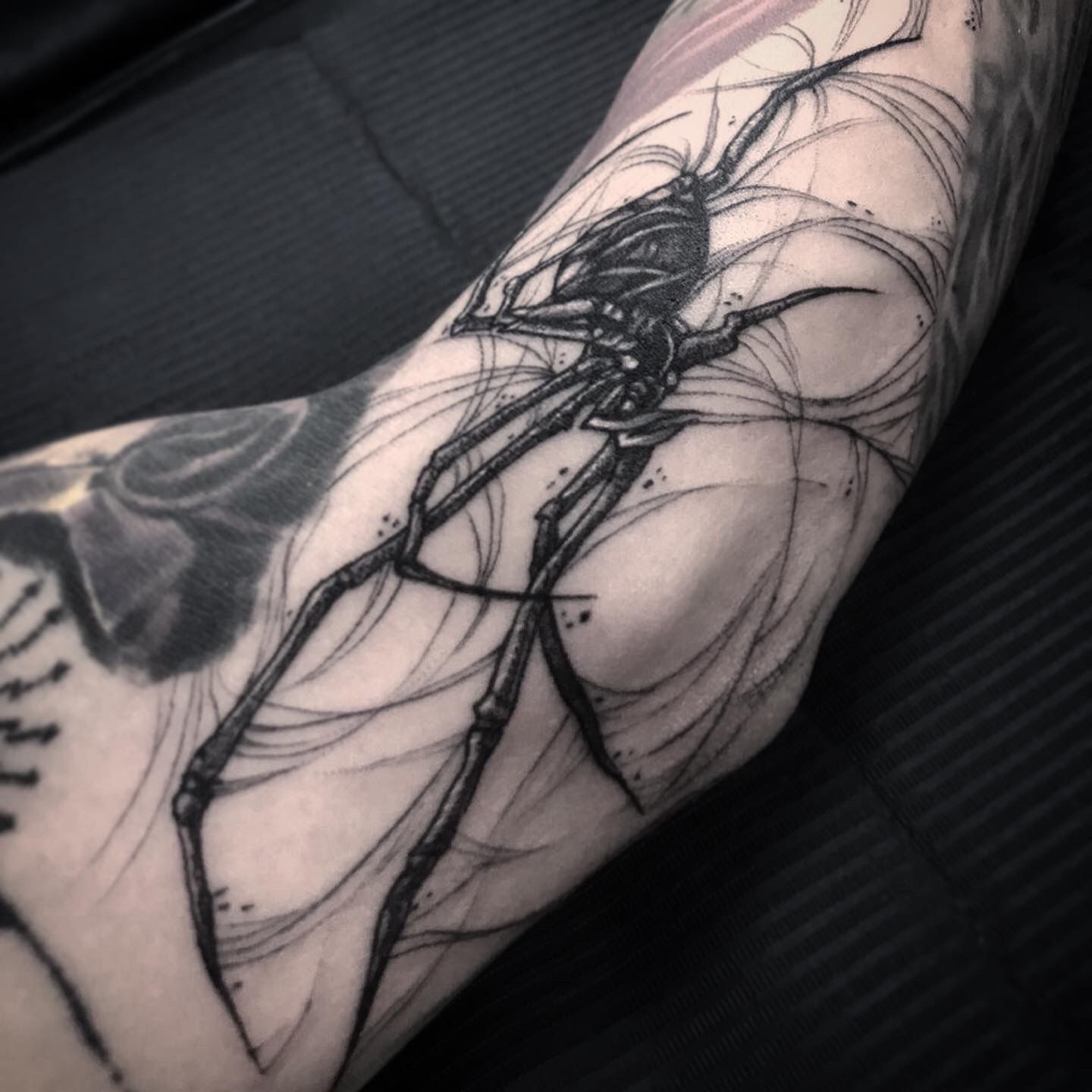 Wolf De Cruz tattoo  Done Freehand 3d spider tattoo  Facebook