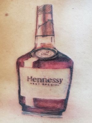 First session of Hennessey bottle piece.