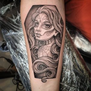 Day of the dead coffin girl