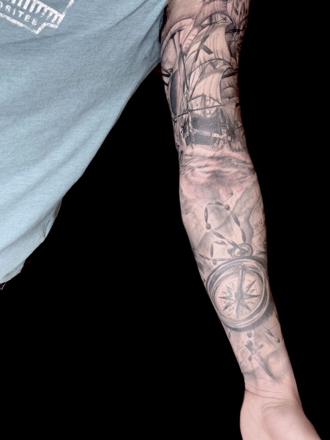 Large Arm Sleeve Tattoo Black Word Text Totem Waterproof Temporary Tatoo  Sticker English Letters Men Full Skull Body Art Tatto - Temporary Tattoos -  AliExpress
