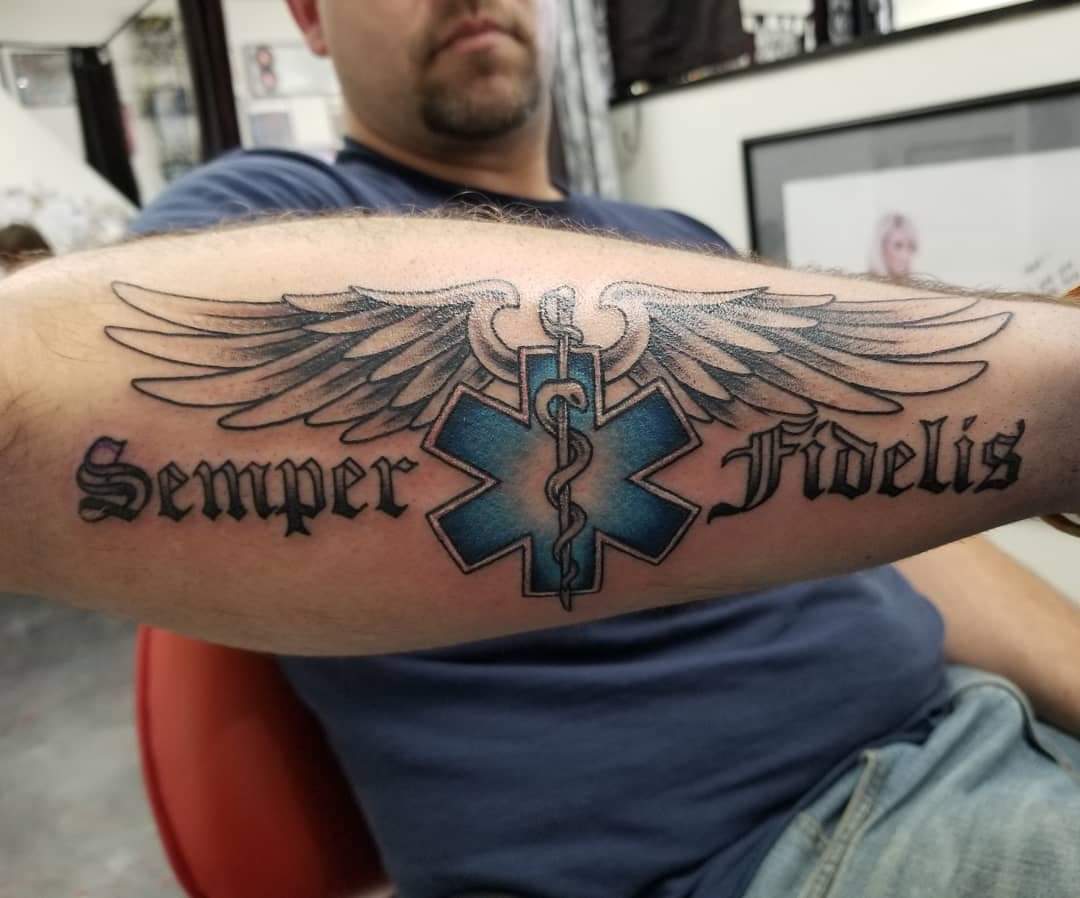 Semper Fidelis Chest Tattoo