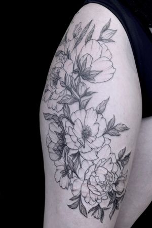 Floral piece. Paige Jean Tattoos. Salt Lake City, Utah. 
