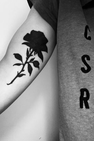 Artist: Jesse Priest (Empire tattoo/Colorado Springs) #blackwork #rose 