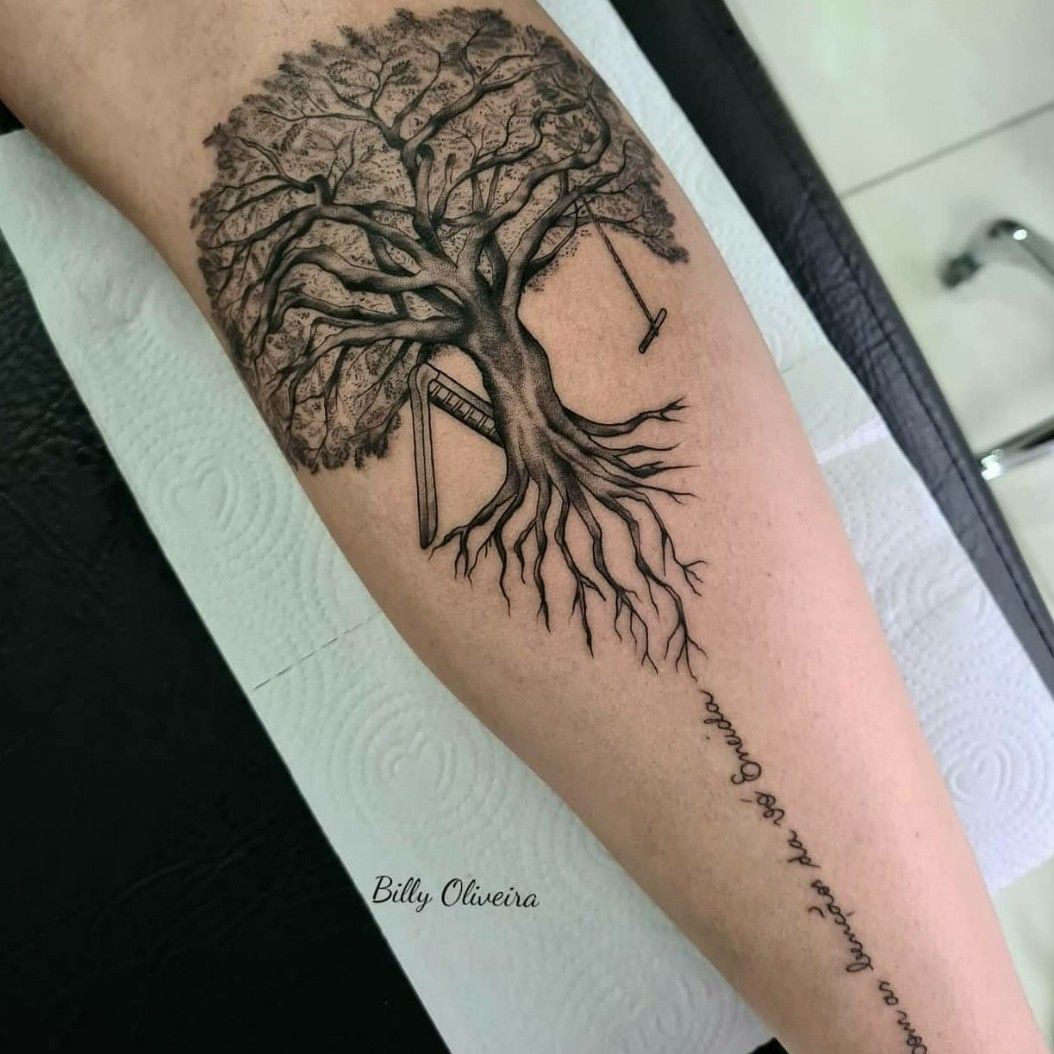 Custom freehand twisted tree from today  By Tattoos by Tara  Facebook
