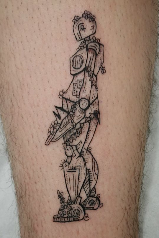The Guy With the 3D Robot Tattoo Futuristic Body Art