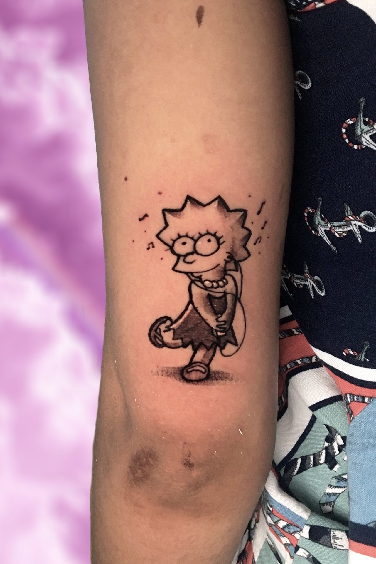 Bart and Lisa Simpson tattoo for siblings