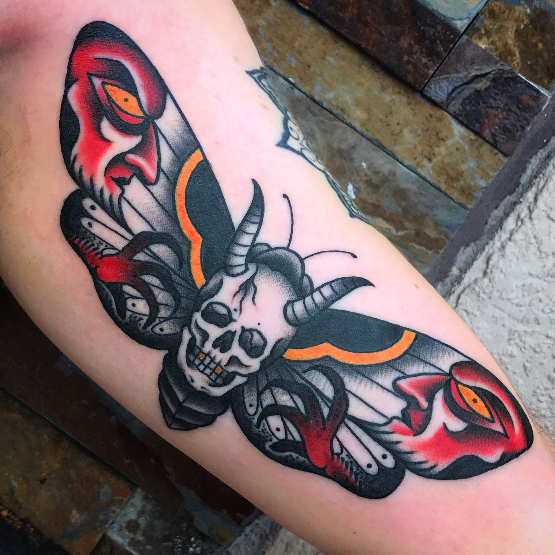 Riley Tattoos  Death moth from last night tattoo ink deathmoth  silverbackink throwdowntattoos art skull  Facebook