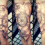 #tattoosformen #compass #anchortattoo #worldmaptattoo 