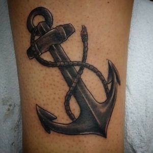 First tattoo, Anchor ⚓  & rope.