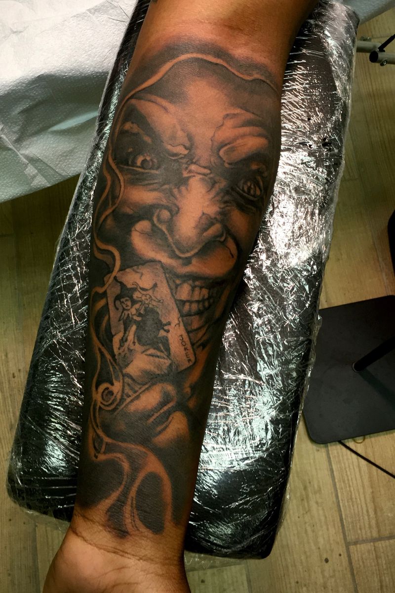 Tattoo Uploaded By Kintoz Joker Card Tattoo Session Kintoz Tattoodo