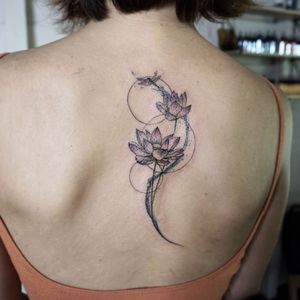 Ethereal fine line lotus tattoo - Tattoo Chiang Mai, Thailand #abstracttattoo #lotustattoo #finelinetattoo #naturetattoo #PlantTattoo #dragonfly #Tattoodo #inkstagram #instatattoo #tattoooftheday #tattooidea #tattoochiangmai #tattooartwork #inkedmag #inkaddict #tattooculture #tattooistartmag #tatouage #tatuaje #newink #amazingtattoos #besttattoos #ChiangMai #Bangkok #tattoobangkok 