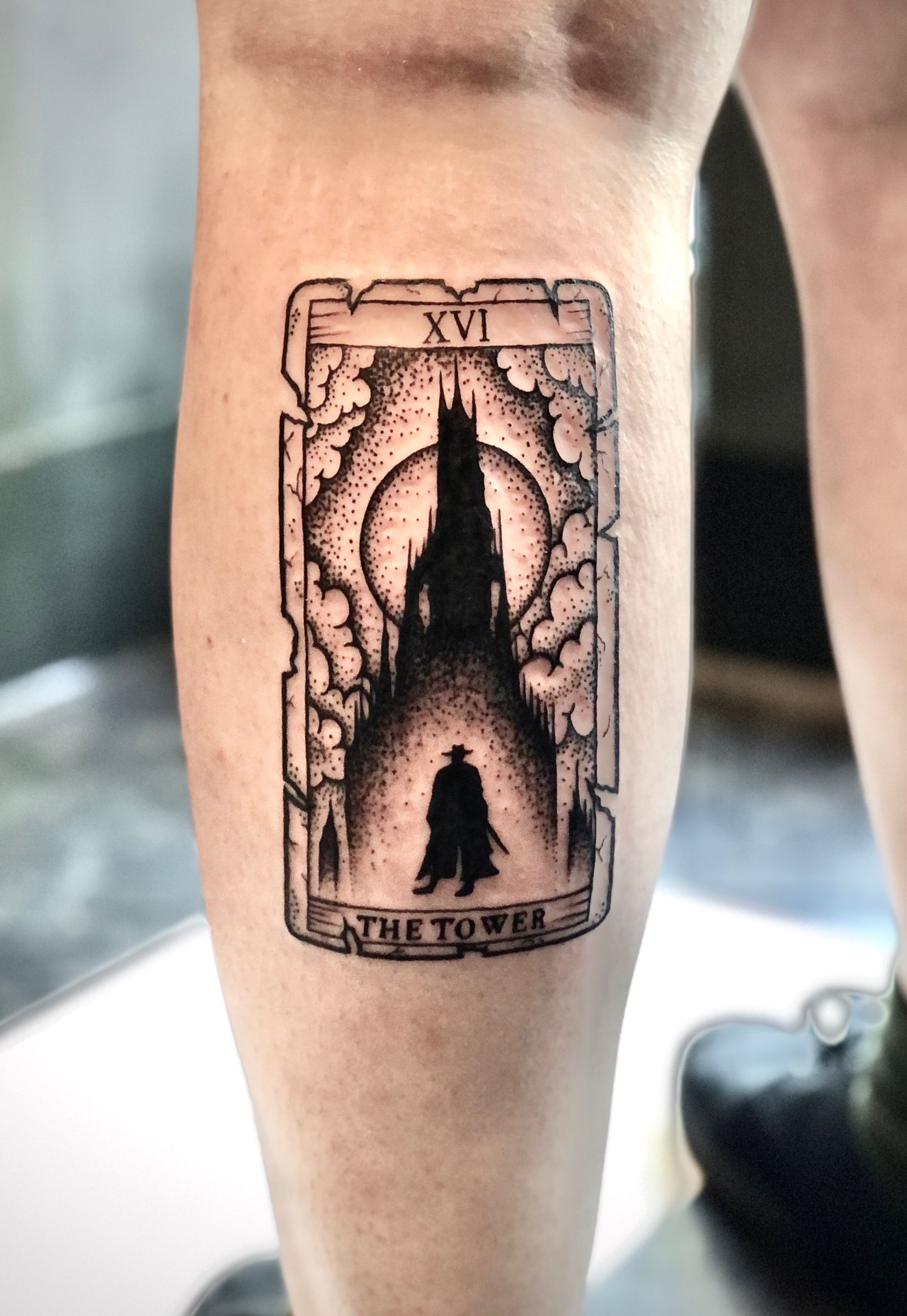 Golden Tarot Ink Club  Todays Tarot Card The Tower and tattoo artist  timleasetattoos  The tower is a card that signals foundational change in  your life Changing your foundations means you