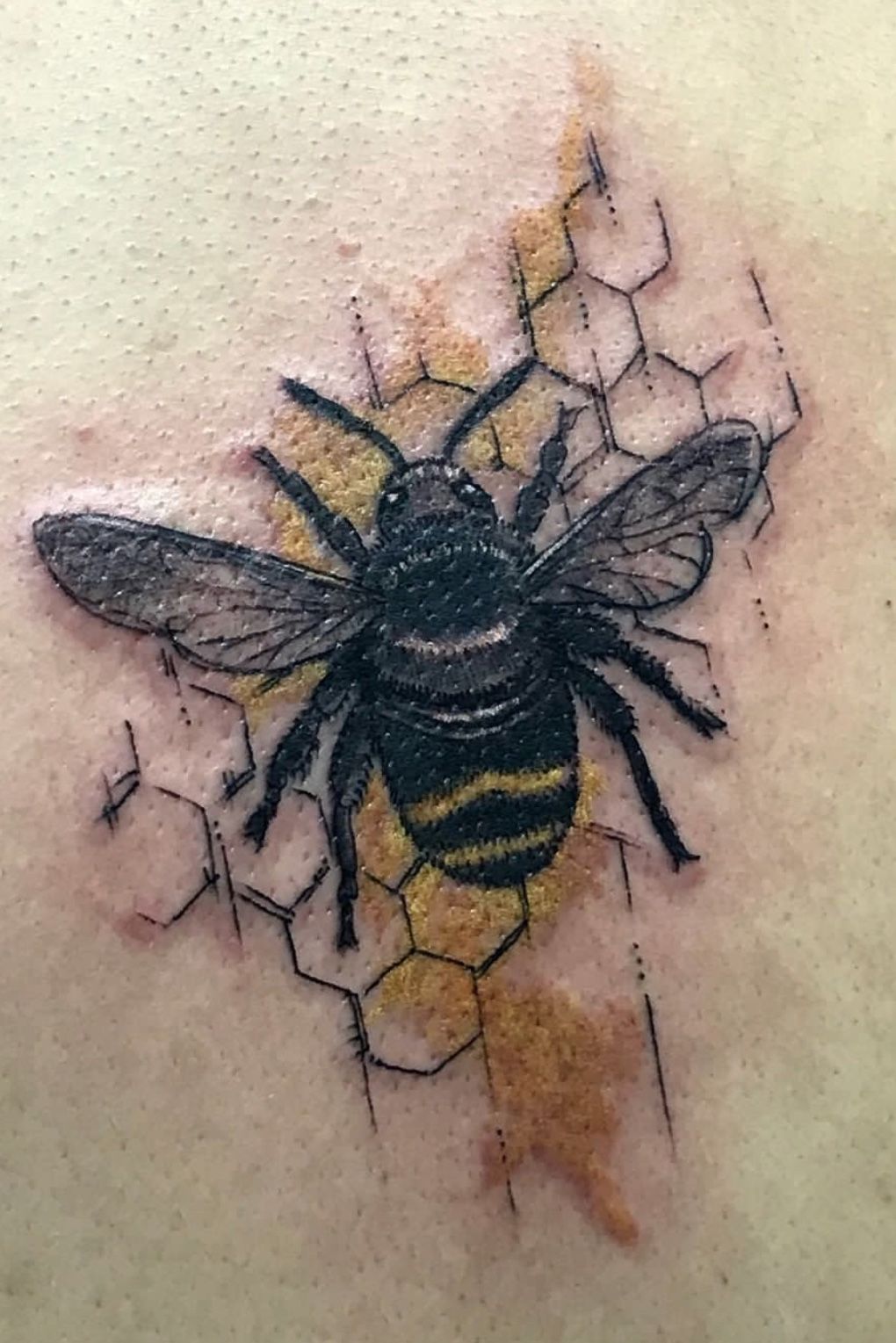 Cute bee tattoo by Mavka Leesova  Tattoogridnet