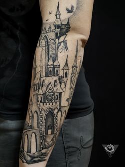 N3 Tattoo Shop - #n3tattooshop #harrypotter #castle #castello #tattoo  #tattoos #tat #ink #inked #tattooed #tattoist #coverup #art #design  #instaart #instagood #sleevetattoo #handtattoo #chesttattoo #photooftheday  #tatted #instatattoo #bodyart #tatts