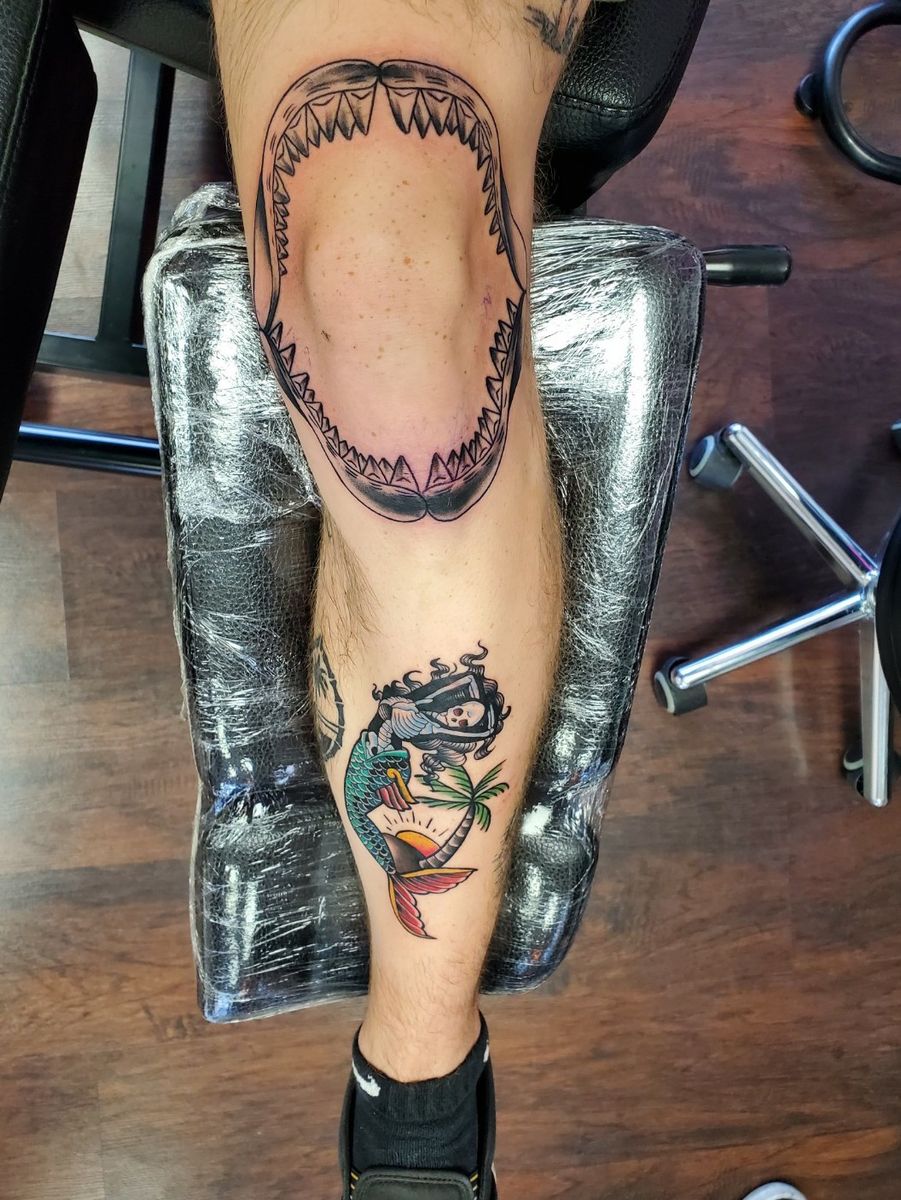 Tattoo uploaded by Kody Swencki • Shark Jaw #sharktattoo #sharkjaw #