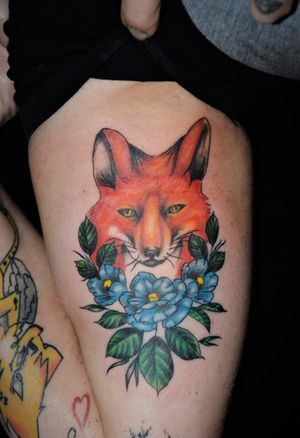 Tattoo raposa colorido@mazoiink