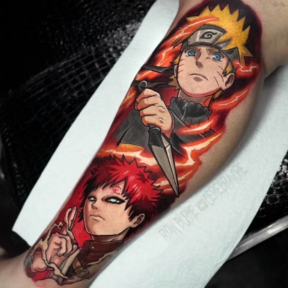 Tattoo uploaded by FABU • ANIME TATTOOs • NARUTO vs GAARA Anime: Naruto •  Tattoodo