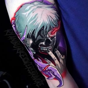 Ken Kaneki from Tokyo Ghoul tattoo#anime  #animetattoo #animetattoos #portlandtattoo #portland #portlandoregon #oregon #oregontattoo #tokyoghoul 