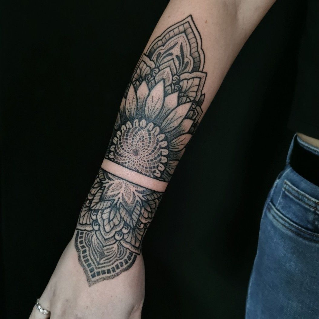 Trippy magic black mandala tattoo with human eyes Vector Image