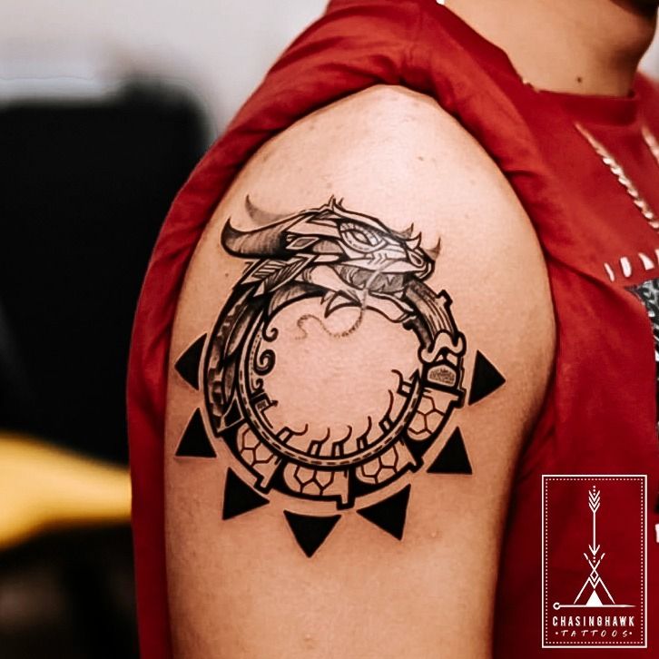 Maya Warrior Stone Circle Tattoo - ₪ AZTEC TATTOOS ₪ Warvox Aztec Mayan  Inca Tattoo Designs
