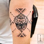 Geometric Acorn Tattoo