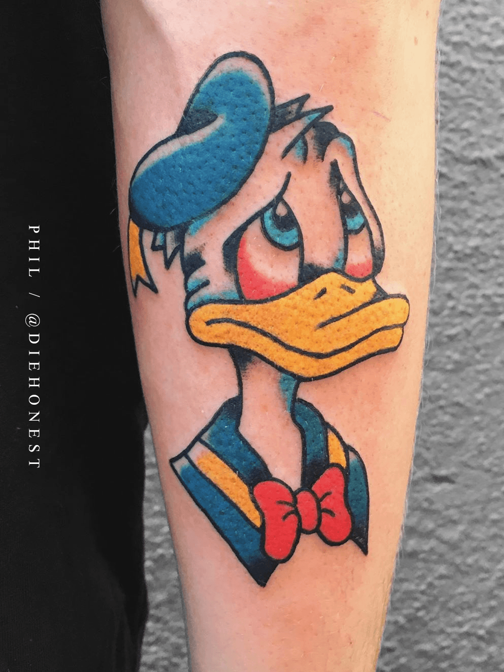 Color Bad Daffy Duck Tattoo - Love n Hate