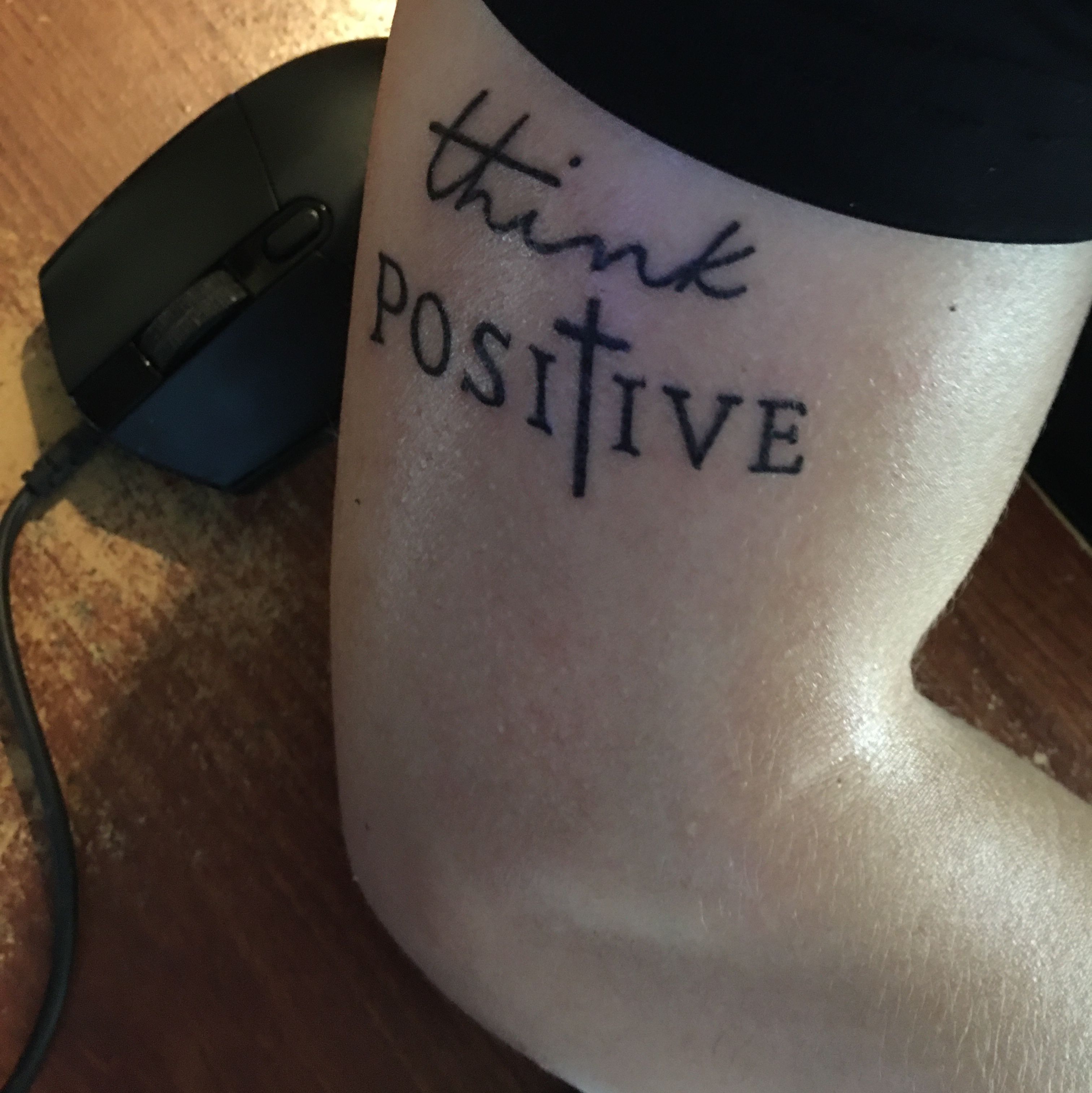 Think positive  Simple tattoos for guys Wrist tattoos for guys Cool  tattoos for guys