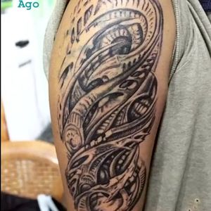 Organica Tattoo [work of 2012] inspired by artwork of Guy Aitchison  tattooed by Veer Hegde at Eternal Expression #tattooartist #tattooblackandgrey #tattooart #sleevetattoo #sleeve #bangalore #blackandgrey #blackandgreytattoo #3dtattoo #indian #India 