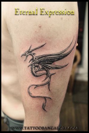 Amphiptere Dragon Tattoo [work of 2011] by Veer Hegde at Eternal Expression Tattoo & Piercing Studio Bangalore #tattoobangalore #toptattooartistbangalore #dragontattoo #bestdragontattoos #amphiptere #dragon 
