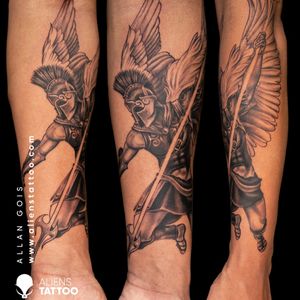 Warrior Angel Tattoo by Allan Gois at Aliens Tattoo India!