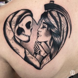 • 💀♥️👩🏻• Custom back piece by our resident @nicole__tattoo For bookings and info:•🌐 https://southgatetattoo.co.uk/booking/•📧 info@southgatetattoo.co.uk •📱07456415895‬(WhatsApp only) ⚡️⚡️⚡️#skulltattoo #lovetattoo #blackworktattoo #deathtattoo #northlondontattoo #londontattoo #SGTattoo #london #southgatesgtattoo #southgatetattoo #northlondon #southgate