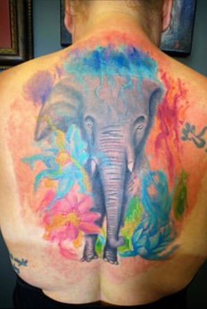 Watercolor elephant 
