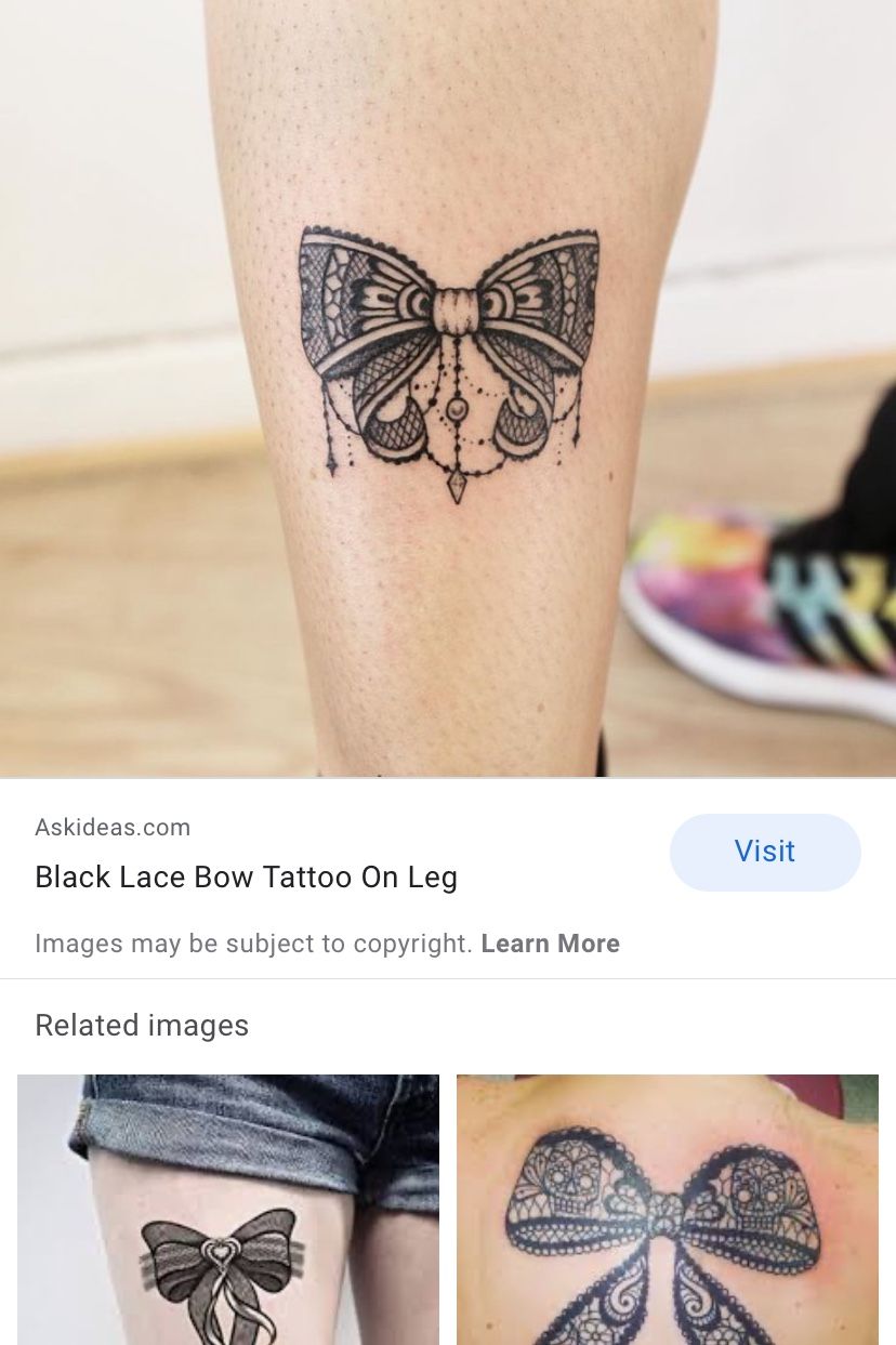 17 Beautiful Bow and Lace Tattoos for Women - Design Swan