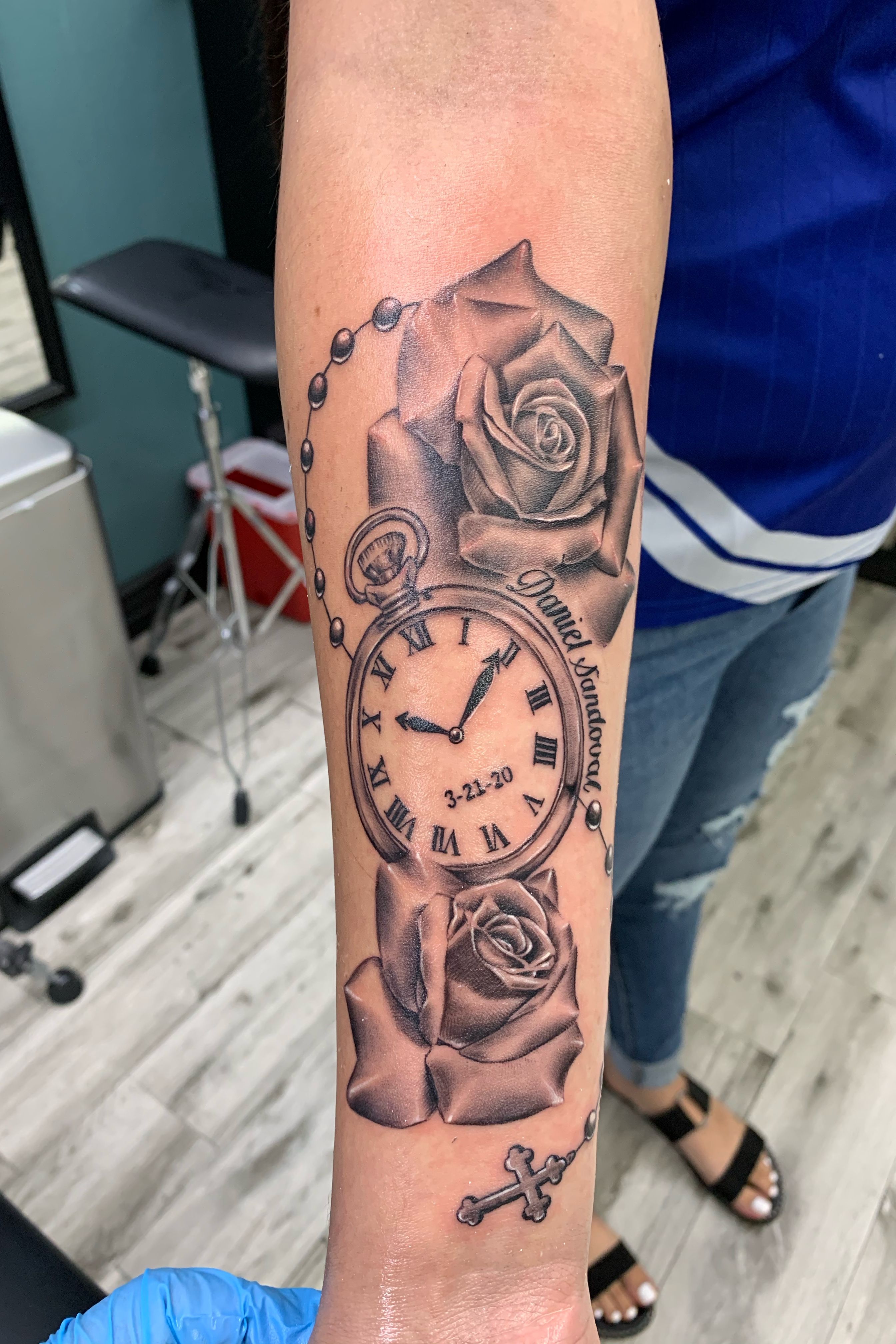 rose heart clock tattooTikTok Search