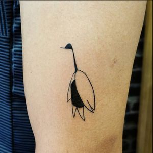 Elegant bird design for upper arm, crafted with precision and finesse by tattoo artist Jonathan Glick.